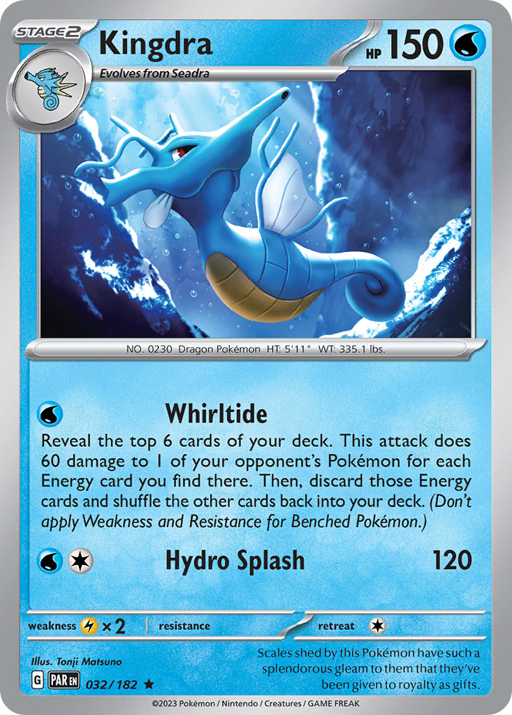 Kingdra 32/182 Rare Holo | Paradox Rift | Pokemon Card