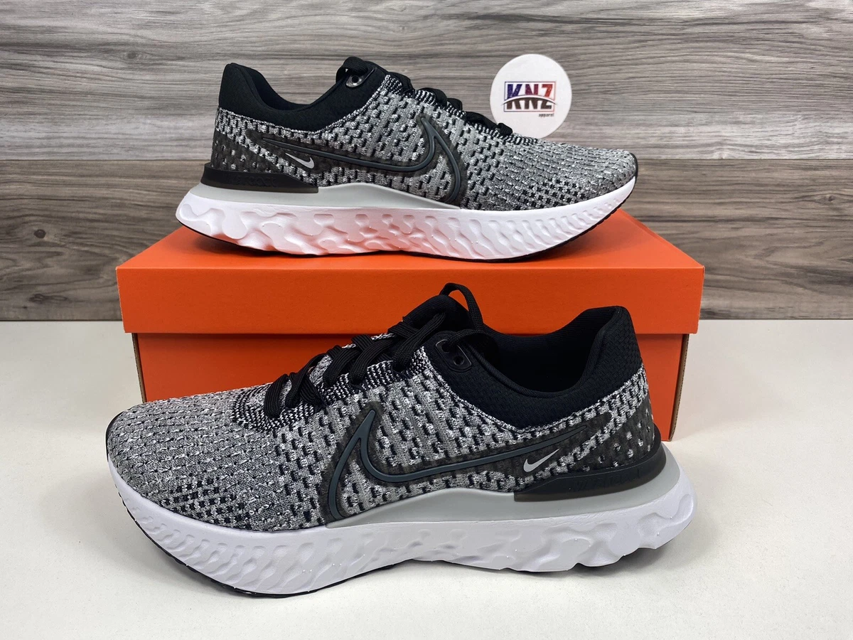 ***Nike React Infinity Run Flyknit FK 3 Black Smoke Grey (DH5392 006) Men's  Size