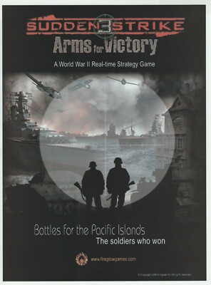 Sudden Strike 3: Arms For Victory Print Ad/Poster Art PC Small Box