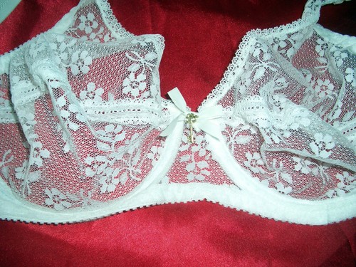 VINTAGE Pin Up Spitzen BH Büstenhalter m. Bügel 75 D weiß Escora Nadja NEU (k63) - Bild 5 von 6
