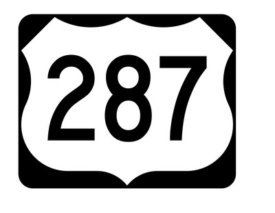 US Route 287 Sticker R2174 Highway Sign Road Sign
