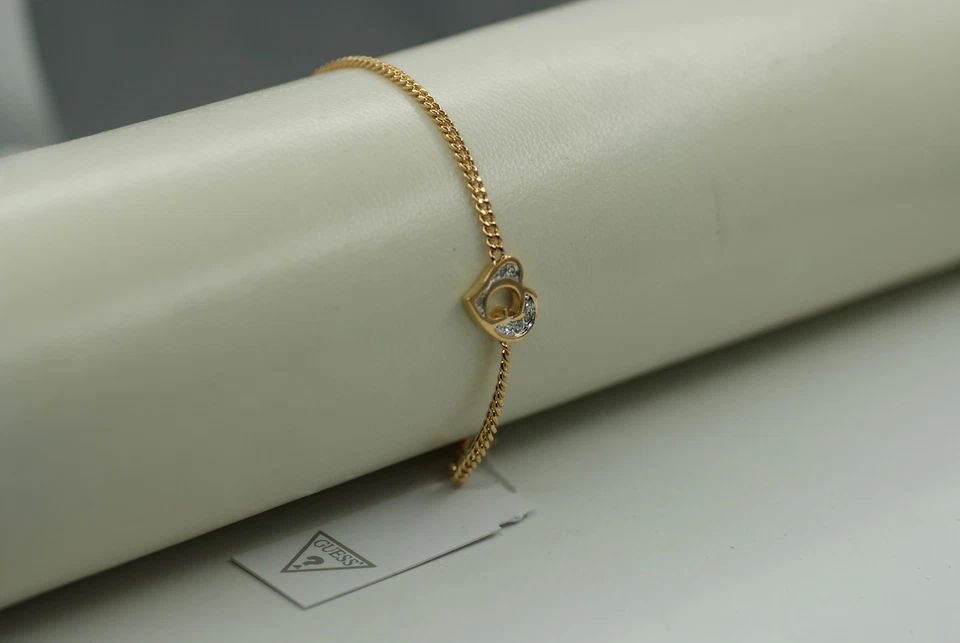 GUESS Damen Armband UBB71528-s Armkette G  Besatz weiß gelbgold vergoldet NEU - Bild 3 von 3