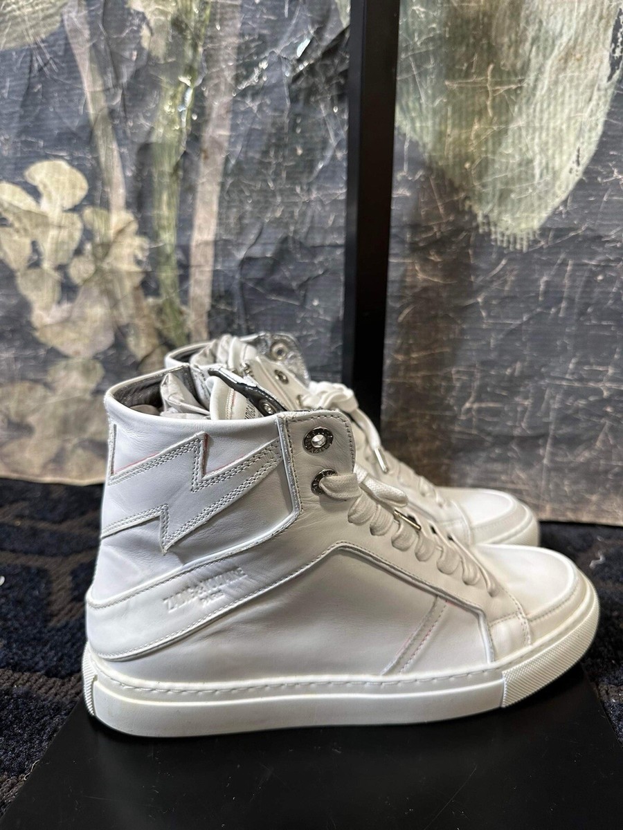 New Zadig & Voltaire ZV1747 High Top Flash White Leather  display picture 1
