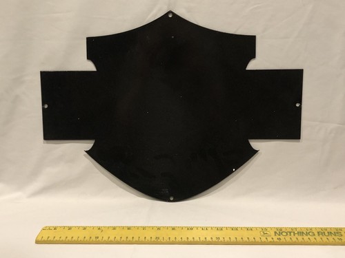 19.5”x14.5” Harley Davidson Motorcycle Porcelain Gas Bike Bar & Shield Logo Sign - Picture 2 of 2