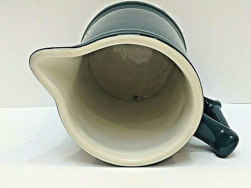 Shenango China BLUE GREEN PITCHER New Castle PA 6.5" Tall - Picture 5 of 7