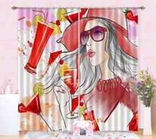 3D Lemon Juice Summer ZHUA1237 Photo Curtain Window Blockout Fabric Amy 2023