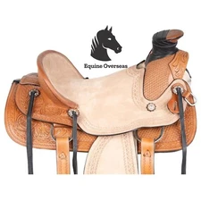 Handcrafted Genuine Leather Western Saddle  Durable Horse Riding -custom order