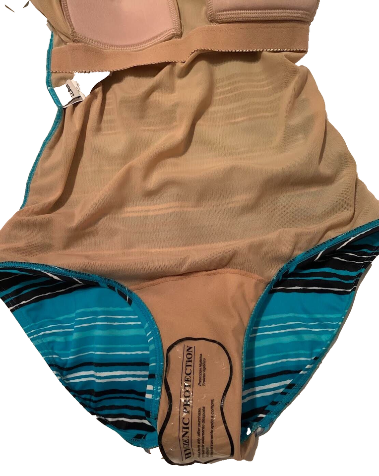 LLBEAN WOMEN'S UPF 50+ ONE PIECE SWIMSUIT SCOOPNECK SIZE 8R STRIPE. eBay