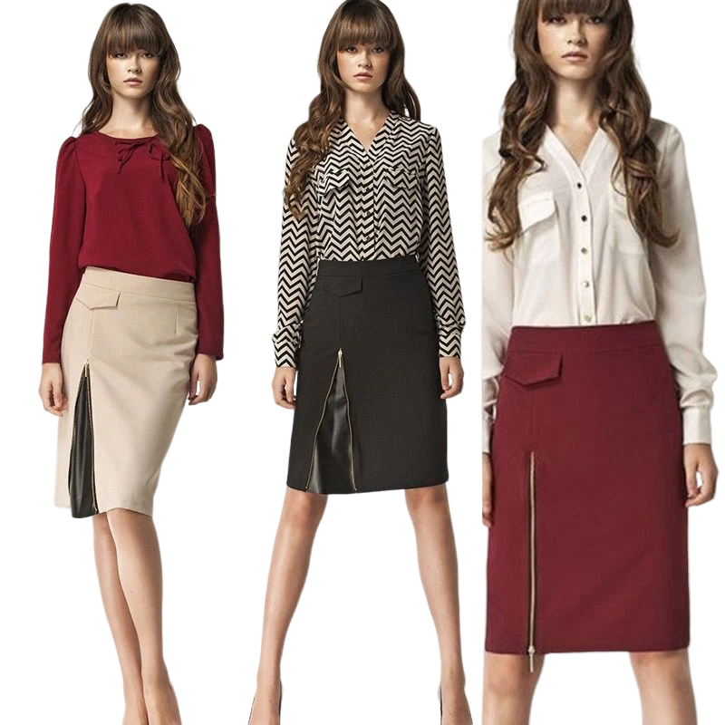 Jupe top droite bordeaux