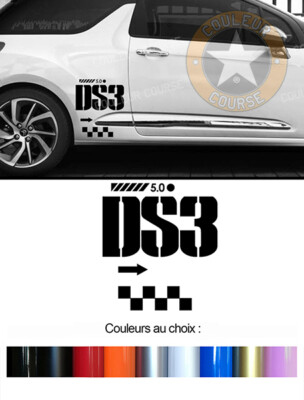 1 x LOGO FOR DS3 5.0 CITROEN RACING RALLY 35cmX30cm STICKER STICKER DA181D