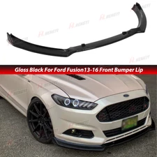 Front Lip Splitter Body Kit Painted Gloss Black For Ford Fusion 2013 2014-2016