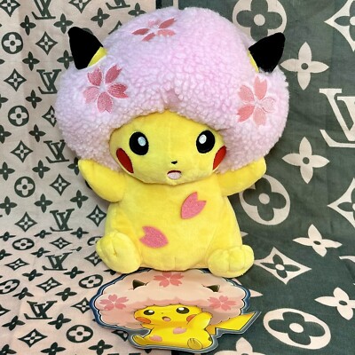 Pokemon Center TOKYO DX Limited Sakura Afro Pikachu Plush Dolls