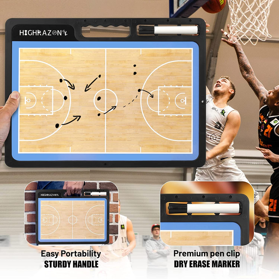 Dry Erase Basketball Clipboard for Coach, Portable Tactical Basketball