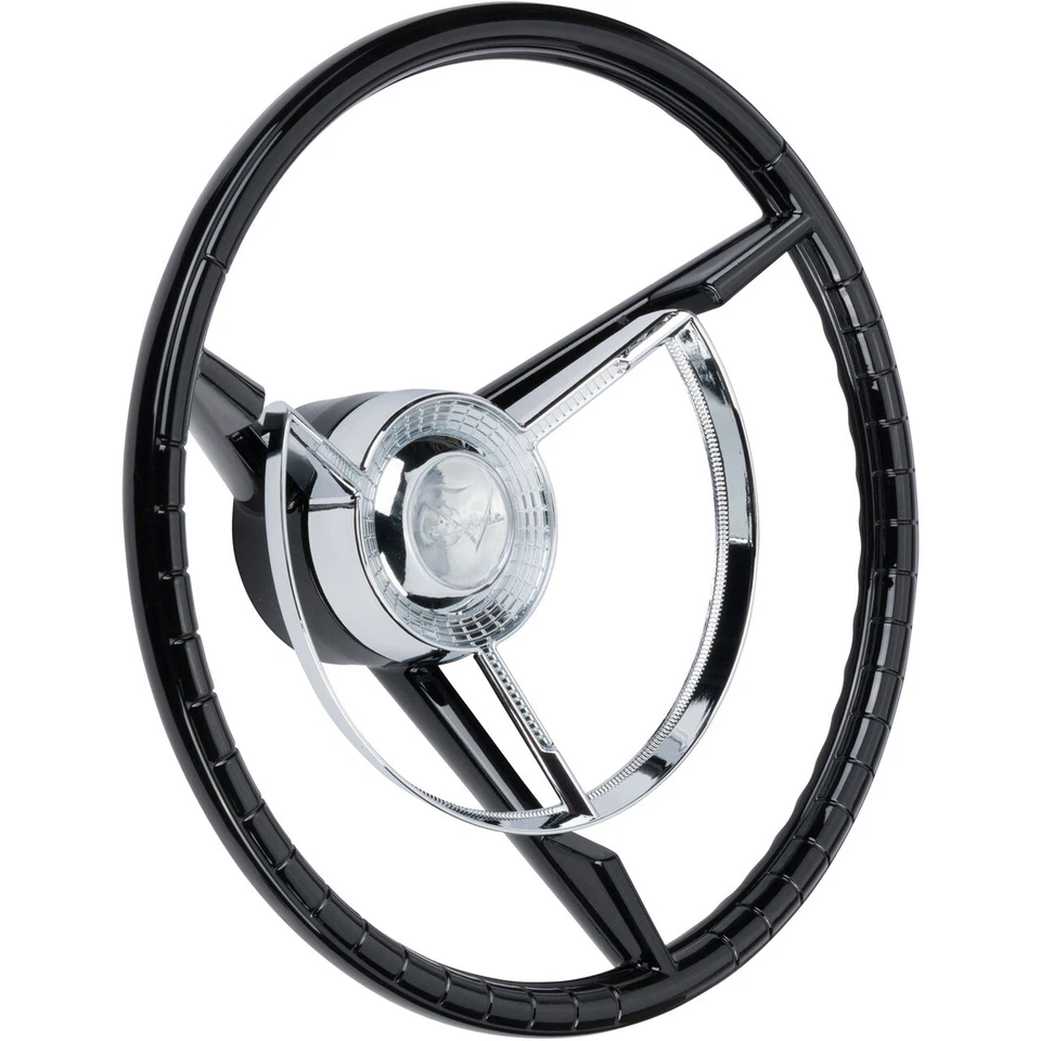 American Retro 15" Steering Wheel w/ Horn Button for 1956-1957 Ford Thunderbird - Image 2 of 4