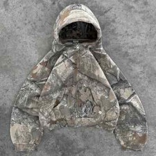 Y2k Camouflage Zipper Hoodie Men Clothing Oversized Zipper Sweatshirt