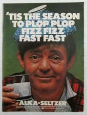 1977 ALKA-SELTZER 'Tis The Season To Plop Plop Fizz Fizz Magazine Ad