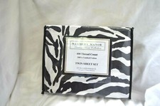 Westbury MANOR ZEBRA 100 COMBED COTTON 400 TC TWIN 3PC SHEET SET EXTRA DEEP NIP