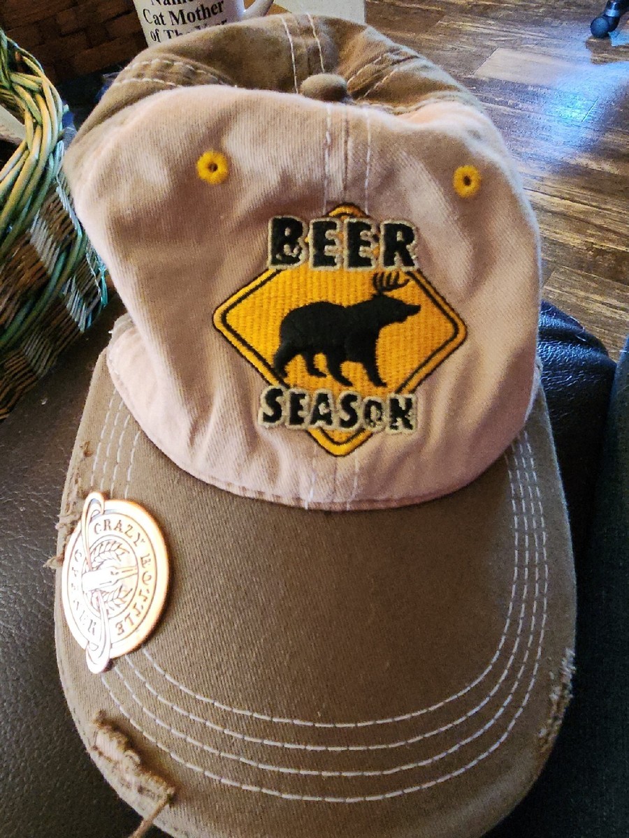 Beer Season Crazy Bottle Opener Bear With Antlers Baseball Hat