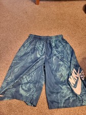 Nike SB Shorts Boys Kids XL Extra Large Blue Skate Boarding Big Logo EUC 