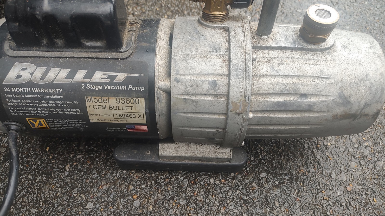 Yellow Jacket 93600 Bullet 2 Stage Vacuum Pump 7 CFM eBay