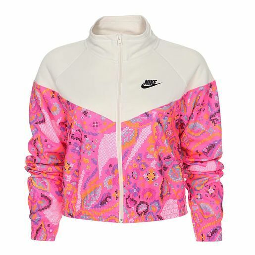Nike Women's Future Femme Poly Knit Ivory/Pink AOP Crop Nike Women's Future Femme Poly Knit Ivory/Pink AOP Crop