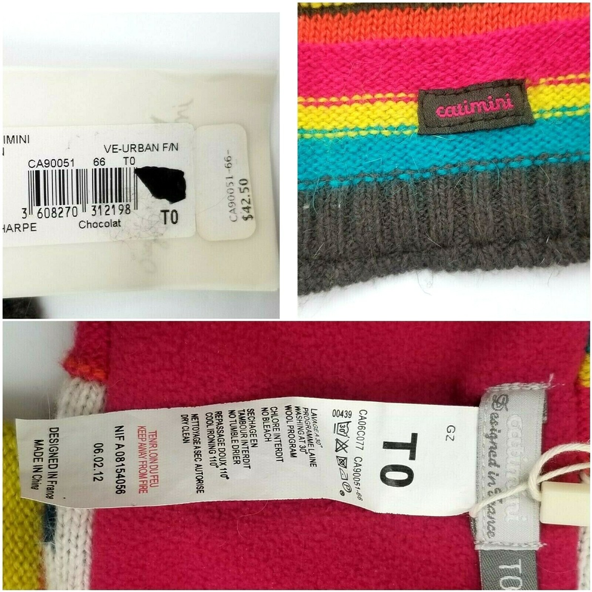 CATIMINI Kid NWT CATIMINI scarf multicolor original design main image 0