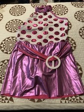 Designs For Dance Girls Pink  White Polka Dot Costume Size Medium