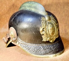 PRE WWII German  PICKELHAUB leather FIREMAN'S helmet for FIREFIGHTER