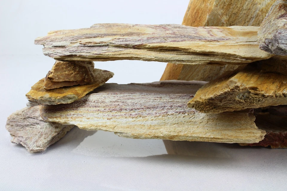 TM AQUATIX RAINBOW SLATE Aquarium Stone Fish Tank Rock Decoration Ideal for Caves 1kg Set