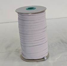  144 Yards Length 1/4" Inch 6mm Braided Elastic Band/webbing USA MADE / White