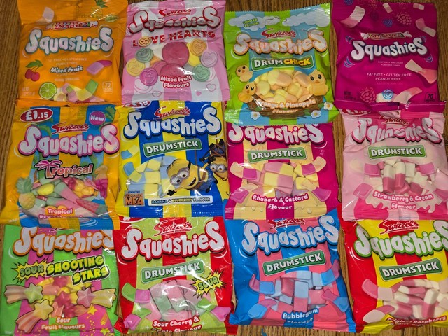 Squashies - Elige tu sabor baqueta espuma masticable caramelo dúo sabores Choos Reino Unido