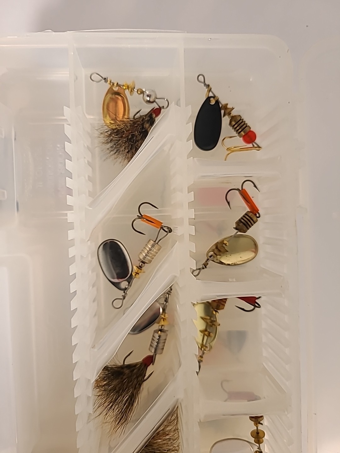 Flies, Spoons, Mepps, Lot of 23 with tackle box  Free shipping - Image 5