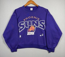Vintage 90s Phoenix Suns NBA Crewneck Sweatshirt Sz L Basketball Purple USA Made