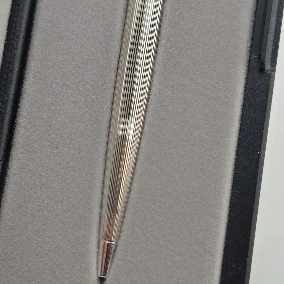 Parker 75 Silver Electroplate Ballpoint Pen Boxed Vintage NOS - Image 4 of 4