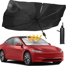 SHARPAI Car Windshield Sun Shade Umbrella Foldable UV Heat Shield 57'' x 30''