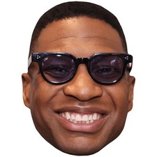 Jonathan Majors Glasses Celebrity Mask, Flat Card Face, Fancy Dress Mask