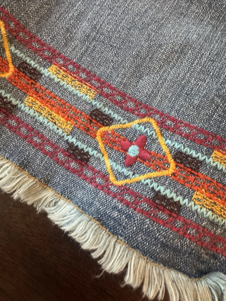 Falda vaquera bordada vintage Y2K años 90 Mary-Kate & Ashley talla 16 Foto 2 de 4