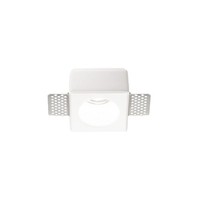 Gips-Einbauleuchte Samba Round, IP20, GU10, üBerstreichbar, Weiß, Reflektor Ø 5.