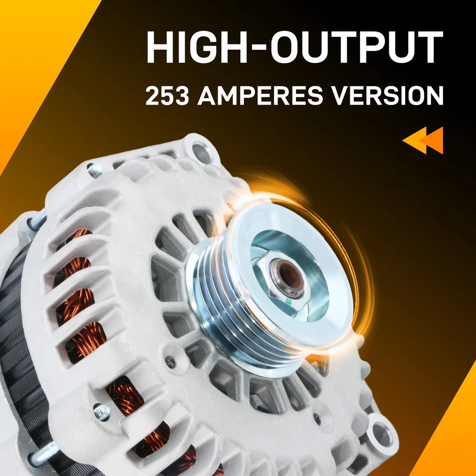 New Alternator For Chevrolet Silverado 1500 2500 Suburban Tahoe 03 04 253 AMP - Image 4 of 4