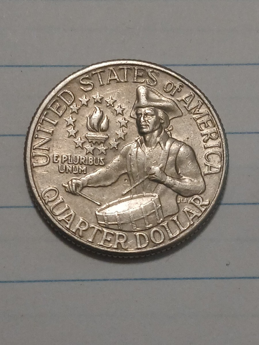 1776-1976 Bicentennial Quarter D With Errors In Liberty With Die