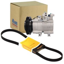 NISSENS Klimakompressor + 5PK1697 für HYUNDAI TERRACAN HP 2.9 CRDi