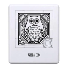 'Square Owl Motif' Sliding Puzzle (PZ00002342)