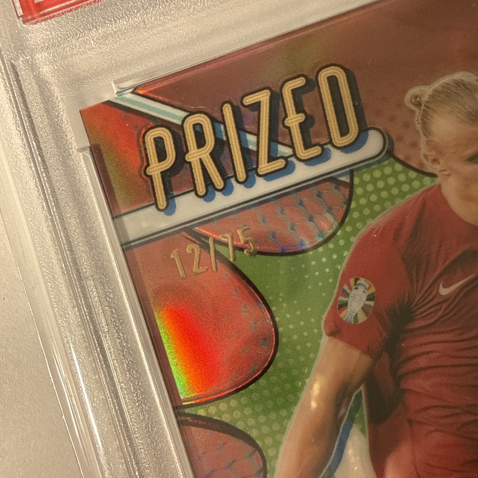 2023 Topps Finest Euro 2024 - Prized Footballers Erling Haaland Rose Gold /75 view 3