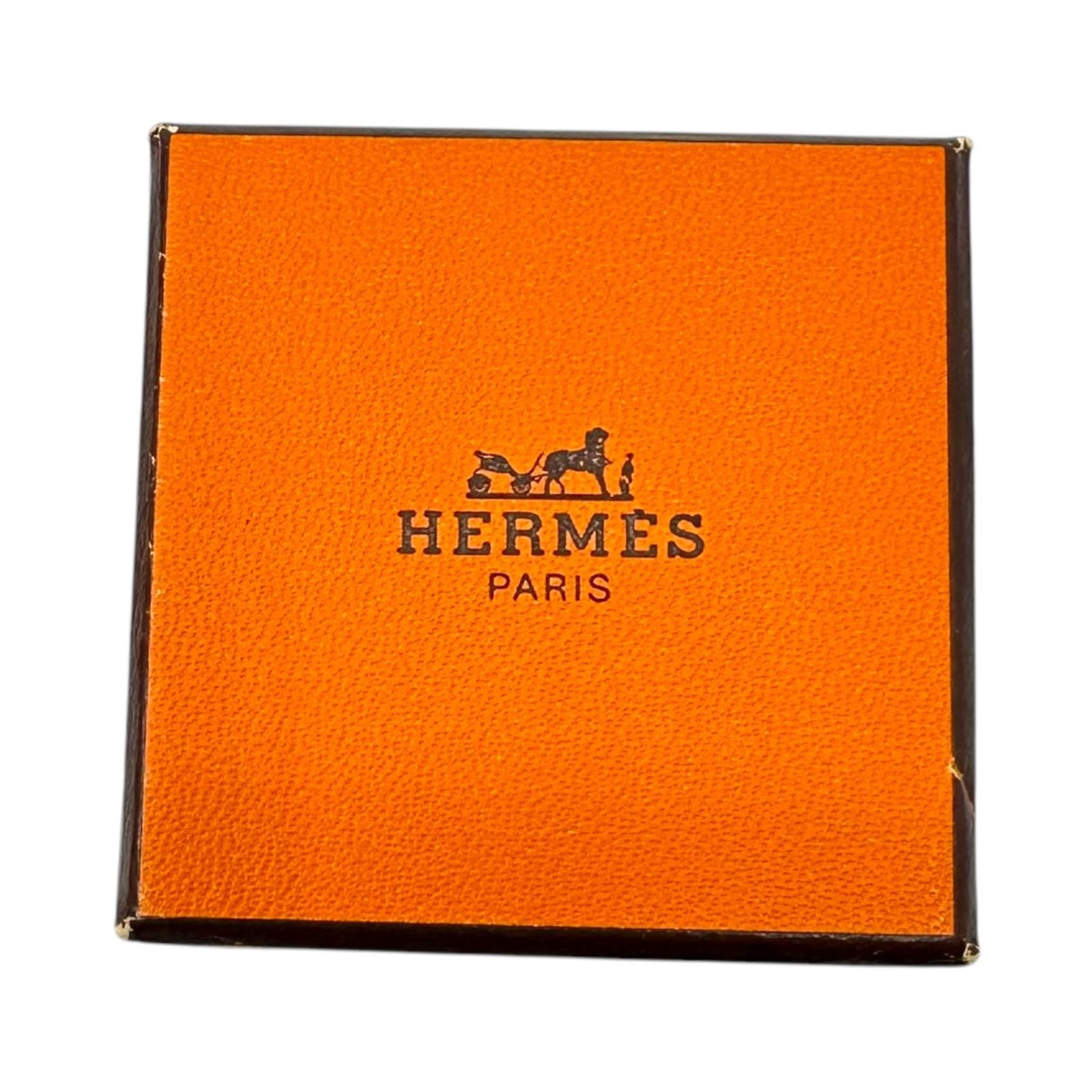 HERMES Eclipse Pierced Earrings Silver White 0.4in - image 7