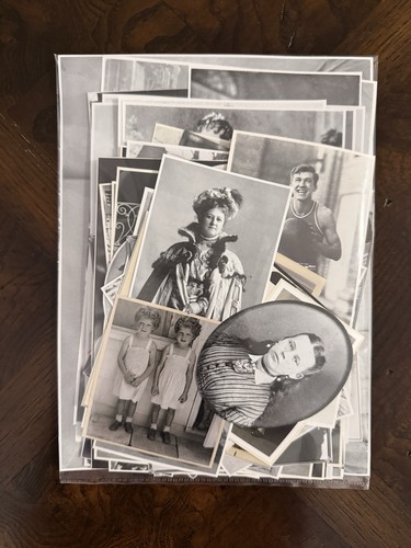 BLACK & WHITE Book Pages Photographs Clippings 100 pieces Collage Craft Lot