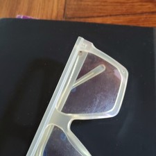 Clear Oversized Square Sunglasses, Plastic Fr...