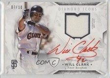 2018 Topps Diamond Icons Single Player Relics 7/10 Will Clark Auto 4f5