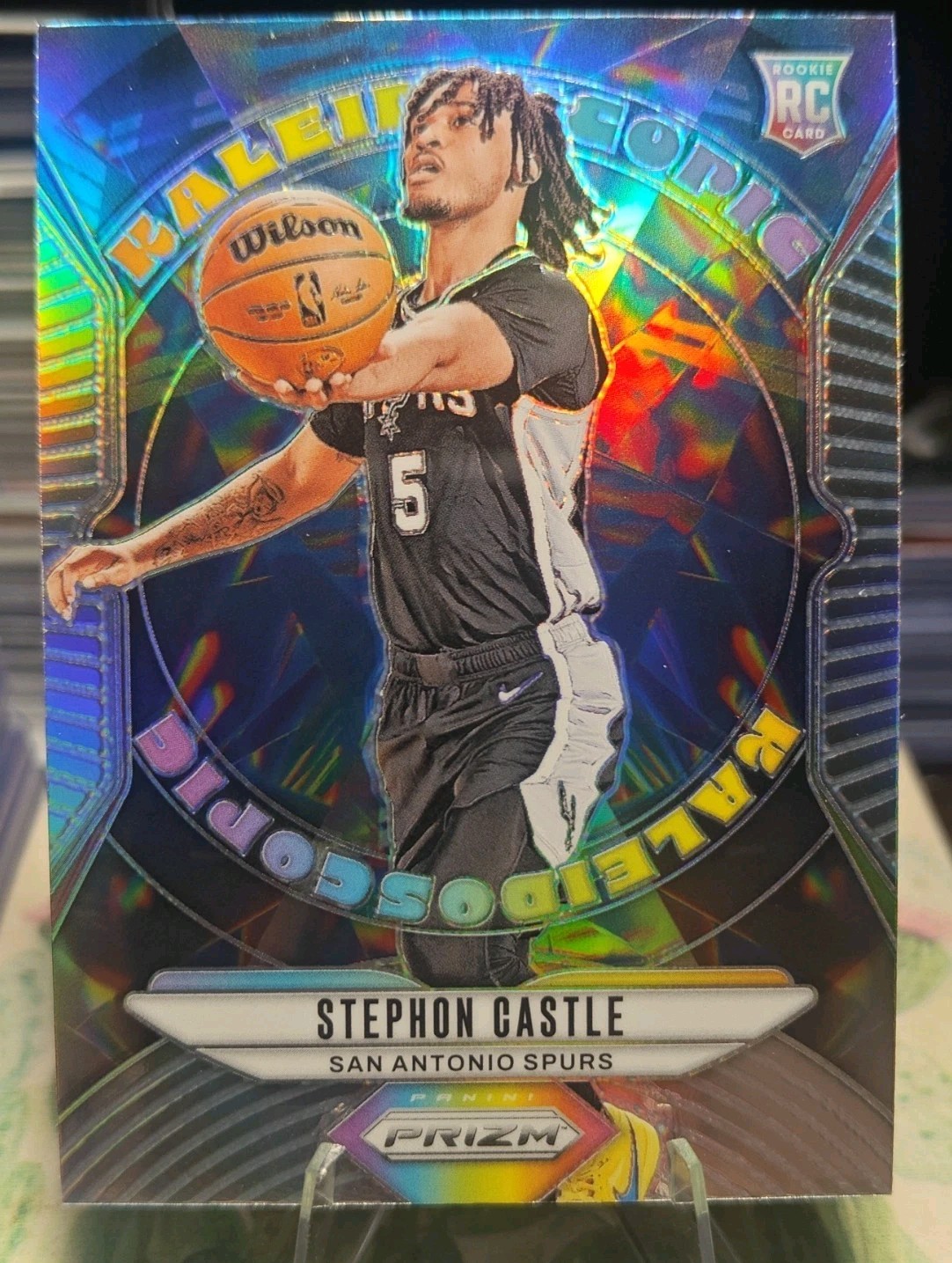 Stephon Castle 2024-25 Panini Prizm - Kaleidoscopic #19 Silver Prizm (RC)