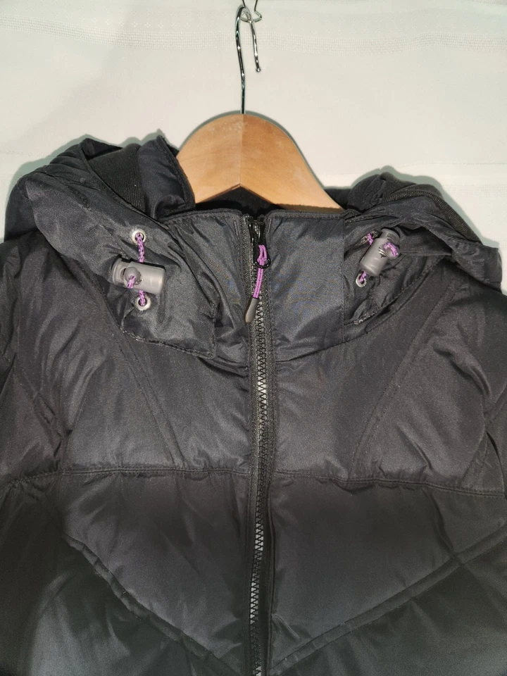 Cabelas Womens Goose Down Long Coat With Removable Hood Black Sz XL - Image 2 of 4