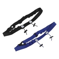 2pcs Bib Belt - Elastic Race Number Belt with 6 Loops Adjustable Reflective